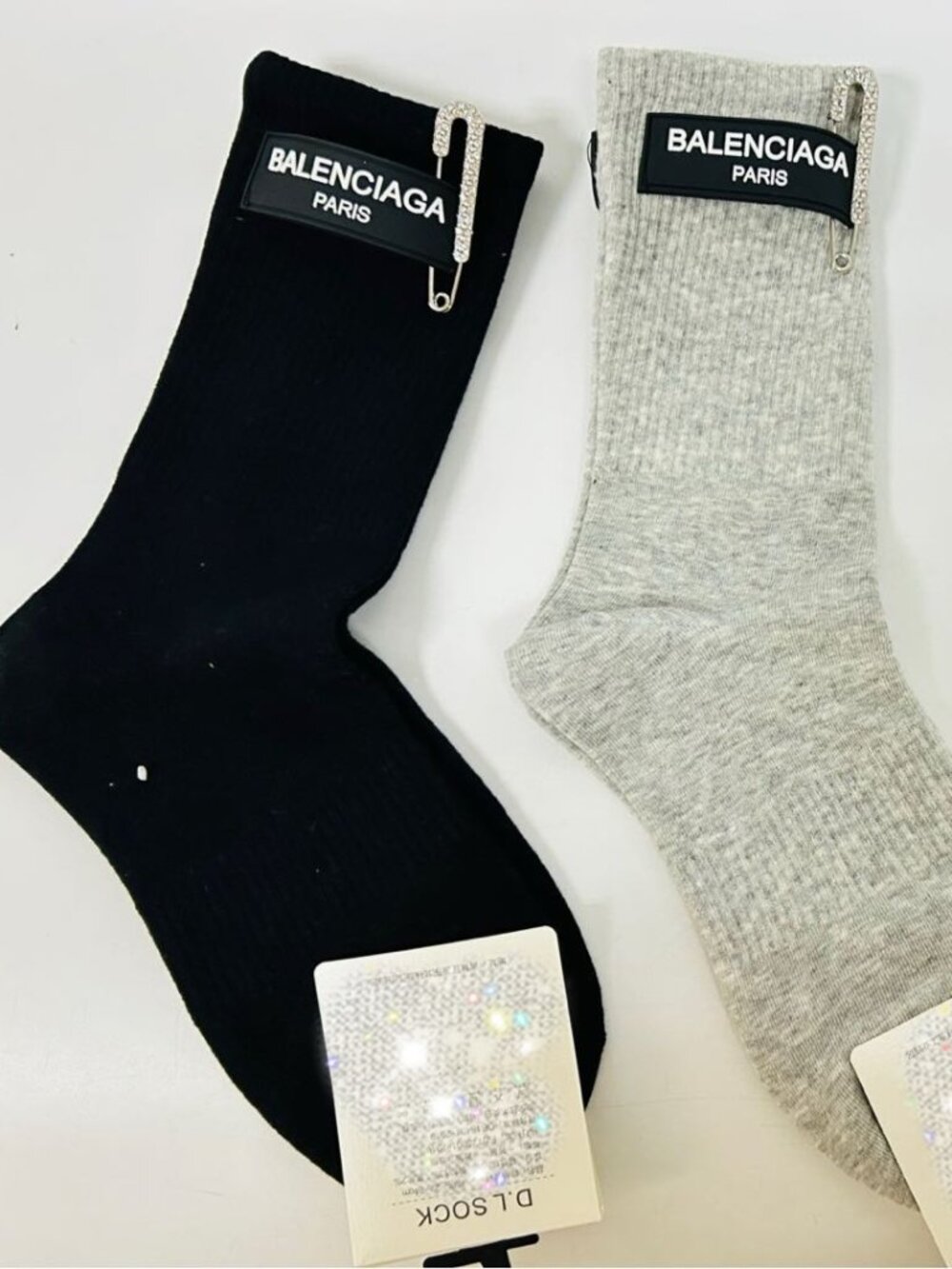 BALENCIAGA Women's Cotton High Socks Casual Versatile for Daily Wear 1pc